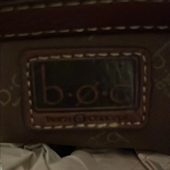 BOC Red and Brown Shoulder Bag with Metal Ring - Picture 2 of 3